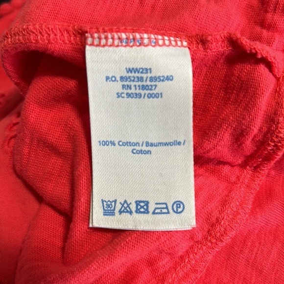 Boden Clio Broderie Crochet Jersey Notch Neck Dress Red Size 2 - Picture 11 of 12